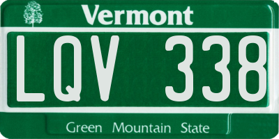 VT license plate LQV338