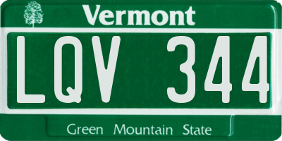 VT license plate LQV344