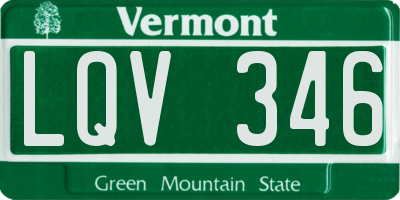 VT license plate LQV346