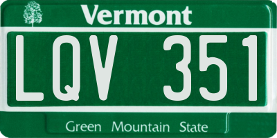 VT license plate LQV351