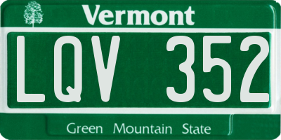 VT license plate LQV352