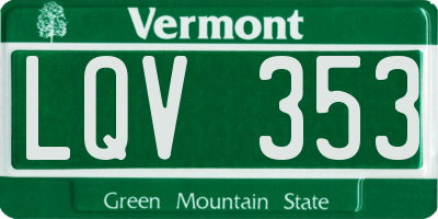 VT license plate LQV353