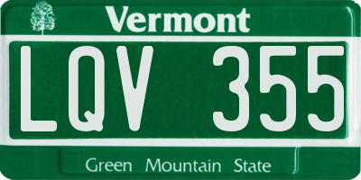 VT license plate LQV355
