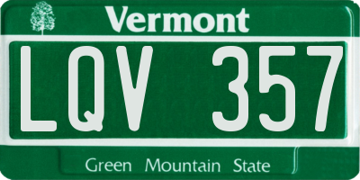 VT license plate LQV357