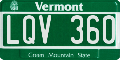 VT license plate LQV360