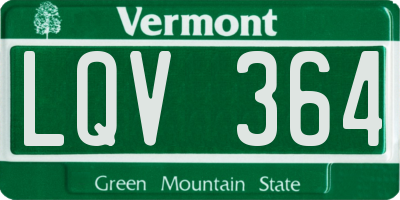 VT license plate LQV364