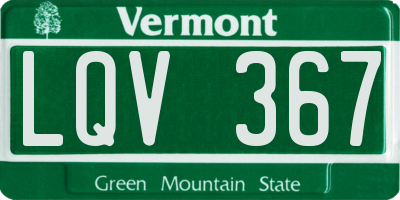 VT license plate LQV367