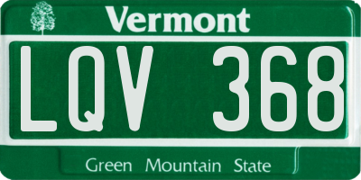 VT license plate LQV368