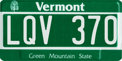 VT license plate LQV370