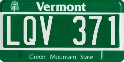 VT license plate LQV371