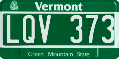 VT license plate LQV373