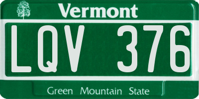 VT license plate LQV376
