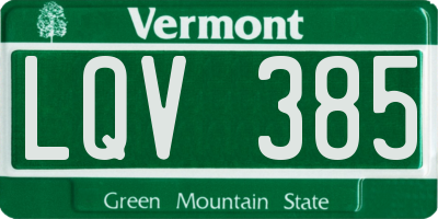 VT license plate LQV385