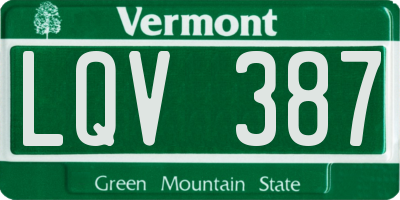VT license plate LQV387