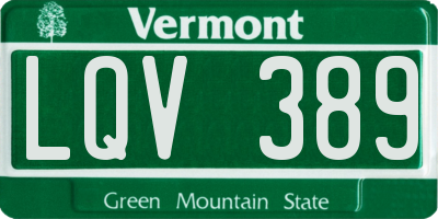 VT license plate LQV389