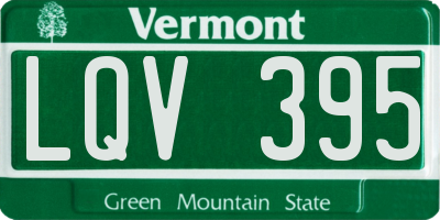 VT license plate LQV395