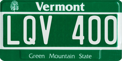 VT license plate LQV400