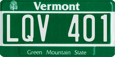 VT license plate LQV401
