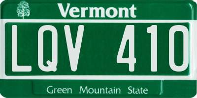 VT license plate LQV410