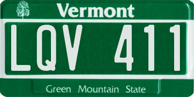 VT license plate LQV411