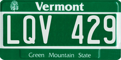 VT license plate LQV429