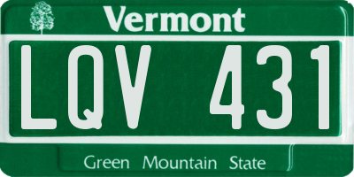 VT license plate LQV431