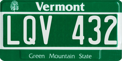 VT license plate LQV432