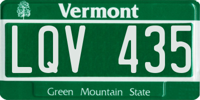 VT license plate LQV435