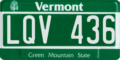 VT license plate LQV436