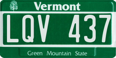 VT license plate LQV437