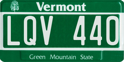 VT license plate LQV440