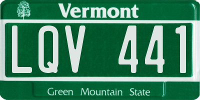 VT license plate LQV441