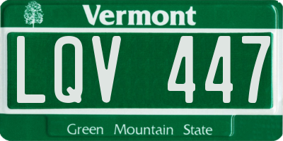 VT license plate LQV447