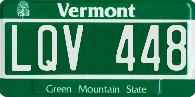 VT license plate LQV448