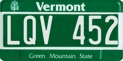 VT license plate LQV452