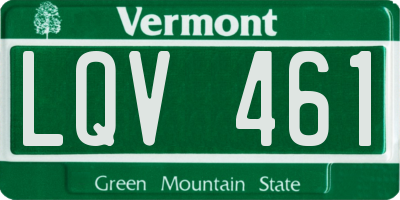 VT license plate LQV461