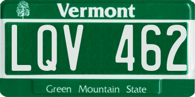 VT license plate LQV462