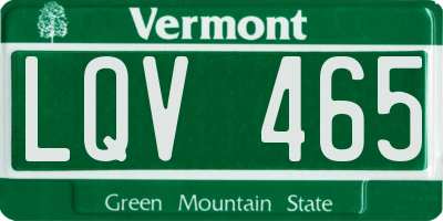VT license plate LQV465