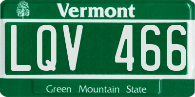 VT license plate LQV466