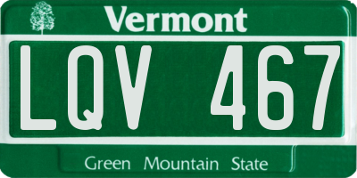 VT license plate LQV467