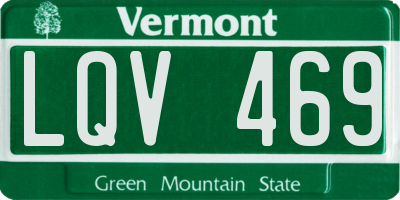VT license plate LQV469