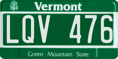 VT license plate LQV476