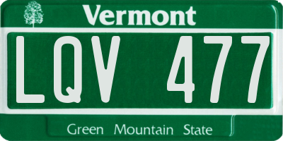 VT license plate LQV477