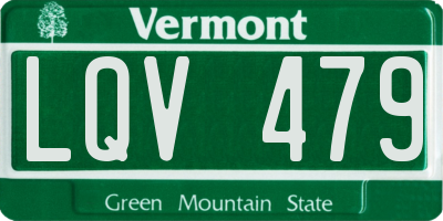 VT license plate LQV479