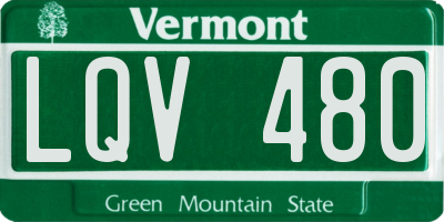 VT license plate LQV480