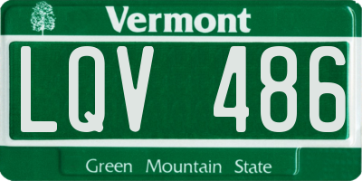 VT license plate LQV486