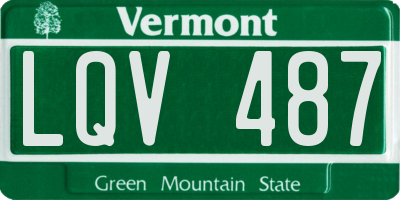 VT license plate LQV487