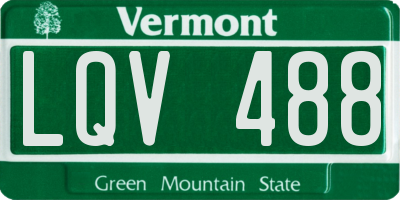 VT license plate LQV488
