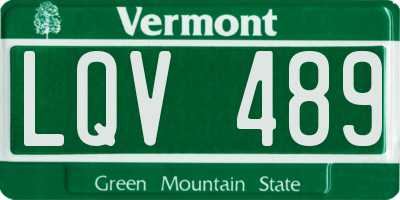 VT license plate LQV489