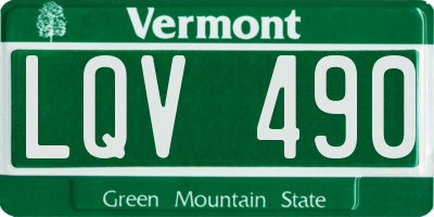 VT license plate LQV490